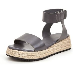 getmorebeauty Women's Open Toe Espadrilles Platform Wedge Sandals Ankle Strap Low Heels Hemp Rope Beach Shoes