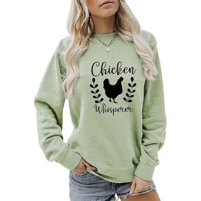 YourTops Chicken Whisperer Sweatshirt Funny Chicken Shirt Women Farm Shirt