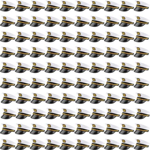 SGBETTER 100 Pack Captain Hat Bulk Adjustable Boat Captain Hats Yacht Sailor Hat for Women Men Party Favors Dress up Accessory in Saudi Arabia