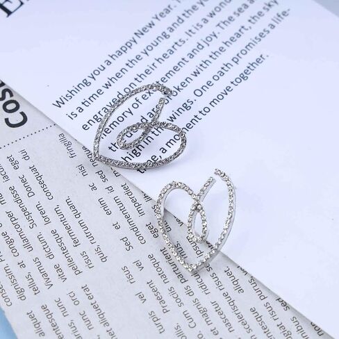 Boho Rhinestone Heart Earrings Crystal Heart Hoop Earrings Silver CZ Love Heart Stud Earrings Heart Drop Earrings Jewelry for Women and Girls in Saudi Arabia