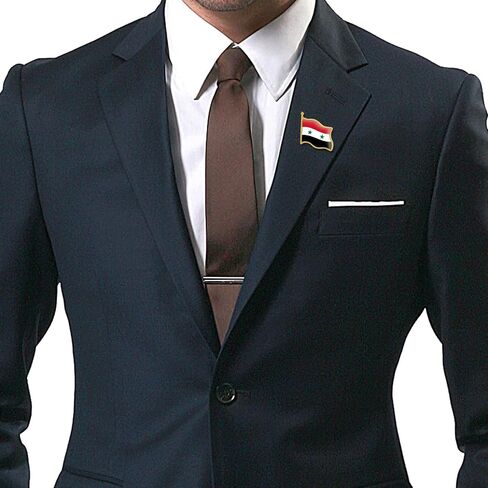 12/24/50/100Pcs Syria Flag Lapel Pins Bulk - Metal Syrian Arab Brooch Badge Souvenir for Men Women Clothes Bags Hats in Saudi Arabia