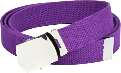 Hold’Em Military Canvas Webbing Belts for MEN’S–Polished Silver Slider Buckle Heavy Duty Adjustable in Saudi Arabia