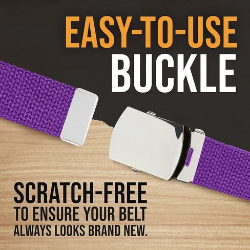 Hold’Em Military Canvas Webbing Belts for MEN’S–Polished Silver Slider Buckle Heavy Duty Adjustable in Saudi Arabia