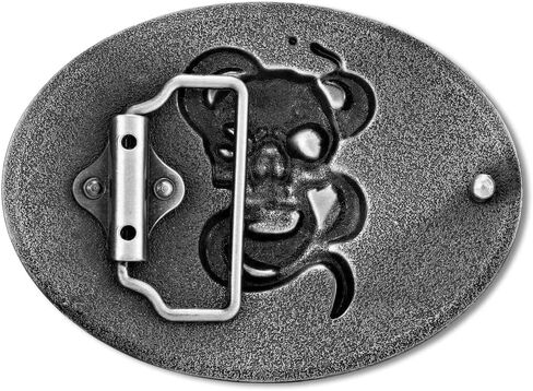 مشبك حزام على شكل جمجمة على الطراز الغربي - أحزمة رعاة البقر للرجال والنساء، مثالية لإضافة لمسة جريئة إلى ملابسك... in Kuwait