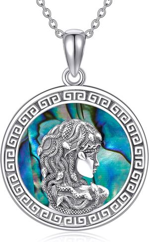 قلادة Onefinity St Michael/Nefertiti/Anubis/Ankh/Mary/Medusa/Jesus/Lolita Skull 925 من الفضة الاسترليني قلادة الملاك قلادة السنوات الجديدة هدايا مجوهرات للرجال والنساء in Saudi Arabia