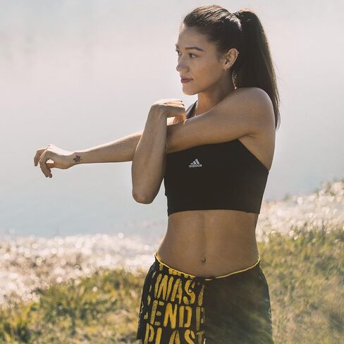 adidas womens Running Medium Support Pocket Bra Sports Bra in Saudi Arabia