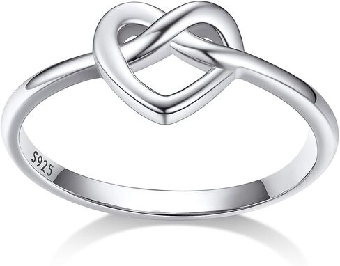 Bestyle 925 Sterling Silver Ring for Women, Minimalist Claddagh Ring Celtic Knot Ring for Women, Irish Promise Wedding Band, Gold/Rose Gold Vermeil Women Band Ring, Stackable, Gift for Her in Kuwait