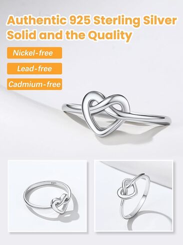 Bestyle 925 Sterling Silver Ring for Women, Minimalist Claddagh Ring Celtic Knot Ring for Women, Irish Promise Wedding Band, Gold/Rose Gold Vermeil Women Band Ring, Stackable, Gift for Her in Kuwait
