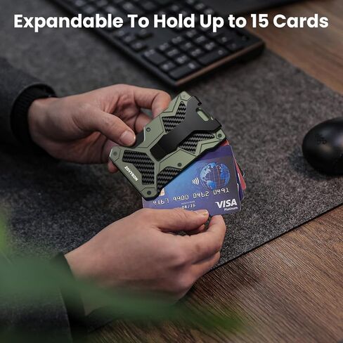 محفظة Airtag للرجال، محفظة نحيفة وبسيطة تحجب RFID، محفظة معدنية مع مشبك للنقود، حامل لبطاقات الائتمان، محفظة تكتيكية مع حامل Airtag... in Kuwait