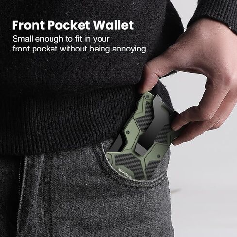 محفظة Airtag للرجال، محفظة نحيفة وبسيطة تحجب RFID، محفظة معدنية مع مشبك للنقود، حامل لبطاقات الائتمان، محفظة تكتيكية مع حامل Airtag... in Kuwait