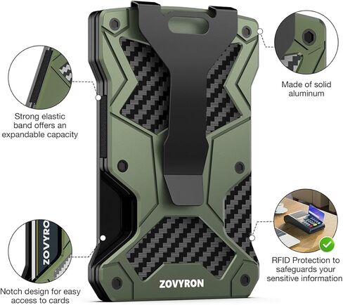 محفظة Airtag للرجال، محفظة نحيفة وبسيطة تحجب RFID، محفظة معدنية مع مشبك للنقود، حامل لبطاقات الائتمان، محفظة تكتيكية مع حامل Airtag... in Kuwait