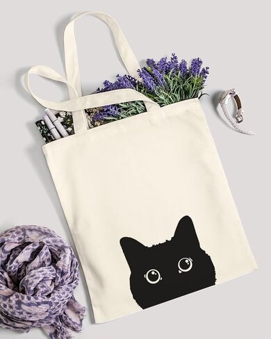 Canvas Tote Bag Aesthetic for Women, Cute Reusable Cloth Cotton Bags for Shopping School Beach Trendy Gifts in Kuwait