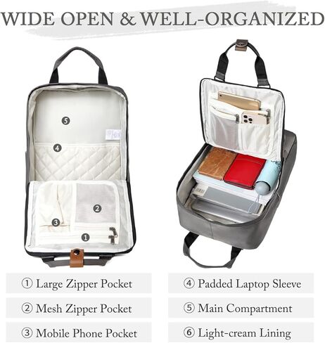 VASCHY School Backpack for Women/Teen Girls, Travel Backpack Water Resistant College High School Computer Bag Student Bookbag, Rose Floral in Kuwait