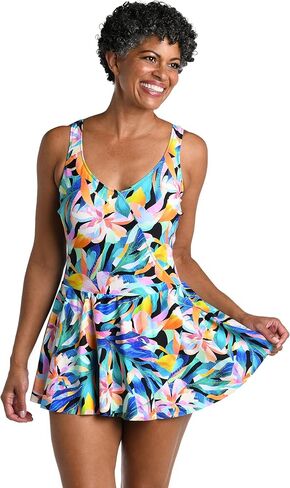 Maxine Of Hollywood Women's Standard Surplice Swim Dress One Piece Swimsuit in Kuwait
