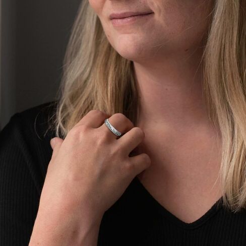 Dicksons HonoRing Mobius Silver Plated Girl's Engraved Purity Ring on Presentation Card in Saudi Arabia
