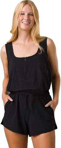 prAna Railay Romper Black SM (Women's 4-6) in Saudi Arabia