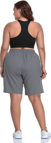 SEKINO Women's Plus Size Hiking Cargo Shorts Lightweight Quick Dry Summer Shorts Athletic Outdoor Shorts Zippered Pockets in Kuwait