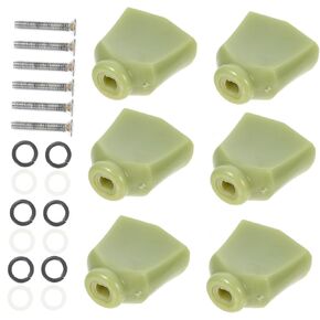 6 Sets String Guitar Tuners Bass Tuning Pegs Guitar Accessories Electric Guitar Locking Guitar Machine Heads Guitar Knobs Tuning Key Head Buttons Plastic Knob Cap Electronic