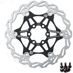 BUCKLOS Bike Floating Disc Brake Rotor 160mm 180mm 203mm Stainless Steel Bicycle Rotors with 6 Bolts Fit for Road Bike Mountain Bike