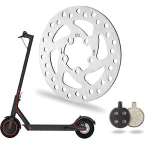 TOMALL Brake Disc with 2 Pcs Brake Pad Compatible with Xiaomi M365 Pro Electric Scooter Brake Rotors Disc Brake Disc Brake Lining Pads