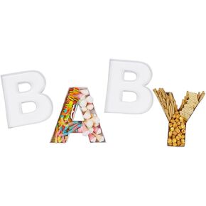 10" Charcuterie Baby Letter Boxes - Gender Reveal Decorations, Baby Shower Decor Girl, Charcuterie Letters fillable, Cardboard Letters for charcuterie, Baby Boxes with Letters for Baby Shower