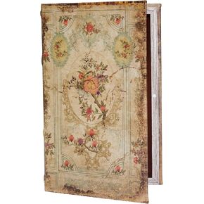 Fake Book Box Decorative Vintage Book Shaped Trinket Storage Box Leather Embossed Reddish Brown-24A-005 in Kuwait