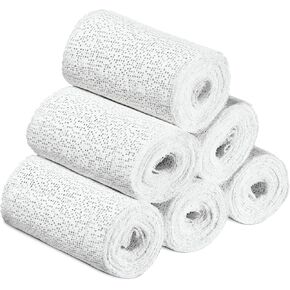 Plaster Coth Rolls 6 Pack Plaster Gauze Bandage Plaster Strip Gauze Wrap for Body Casts Craft Projects Belly Molds 3in x 106 inch