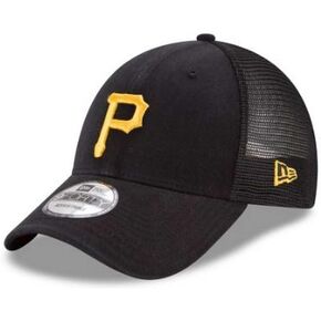 New Era MLB Pittsburgh Pirates Trucker 9Forty Adjustable Baseball Hat 11591195 Black