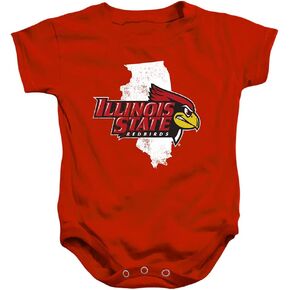 LOGOVISION Illinois State University Official State Shape Unisex Infant Snap Suit for Baby