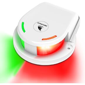 Obcursco Boat Navigation Lights LED Boat Lights IP67 Waterproof Red and Green Navigation Lights for boats Marine Lights for Bow and Setrn, Pontoon, Yacht, Power Boat, Small Boat (Black)