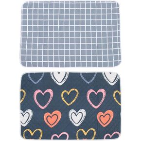 Incontinence Washable Bed Pad 2 Pcs Washable Underpads Sleeping Underpads Bed Wetting Incontinence Cover Menstruation Pad Patient Mats for Adults Elderly Protector Pads