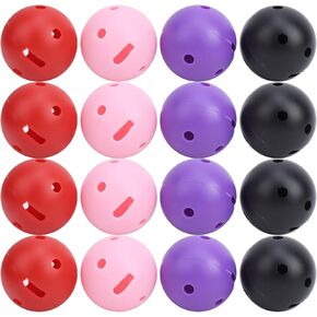 16Pcs/Bag Ball, Plastic Hole Ball Suitable for Indoor Swing Practice, 4Pcs & Red& & Black