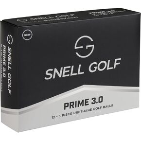 Snell Golf Prime 3.0 Golf Ball - 3 Piece Urethane Cover - 80-85 Compression Range