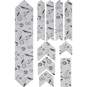 10pcs Mountain Bike Stickers Reflective, Waterproof, Anti-Slip 10Pcs/Set Frame 3D Night Reflection Removeable Sticker Paster Guard Cover