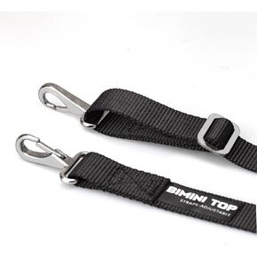 Adjustable Bimini Boat Top Straps,Two Hooks 38"~70"Marine Awning Webbing Straps,with 316 Stainless Stee Heavy Duty Snap Hooks,Boat Awning Hardware Accessories,Premium Boat Canopy Nylon Strap,Pack of 2