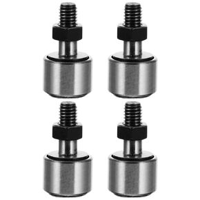 POPETPOP 4Pcs Steel Cam Weights Follower Bolt- type Needle Roller Bearing with with Stud, Male Thread Stud Type Track Needle Roller Bearings Bolt Kit for Motors, Automotive, Mechanical Engineering