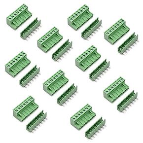 10 Set 7-pin 5.08mm Pitch Right Angle PCB Pluggable Terminal Block Connectors
