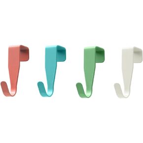eywlwaar Over The Cabinet Door Hooks Door Hanger 4Pack Single Hook (Blue)