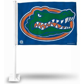 Rico Industries Blue Double Sided Double Sided Car Flag - 16" x 19" - Strong Pole that Hooks Onto Car/Truck/Automobile