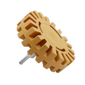 4 Geared Rubber Wheel Rubber Disc Pneumatic Rubber Wheel Rubber Disc with Drilling Adaptor (0.78in Thickness 2pc)