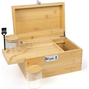 Home Organization and Decoration Premium Large Bamboo Box - Great Gift Set with All Accessories