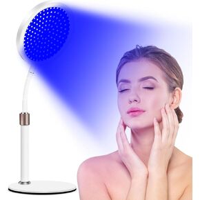 Red Light Therapy for Face and Neck,7 Color 100LEDs Red Light Therapy Lamp with Base Timer, Deep Red Light Therapy Device for Body, Leg, Knee, Back