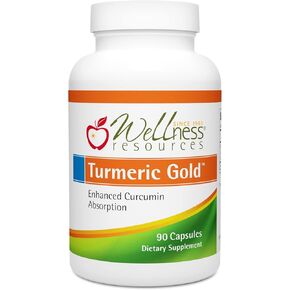 Turmeric Gold Caps with TurmiPure Turmeric Extract - Highest Curcuminoid Bioavailability (90 Capsules) - Non-GMO, Vegan, Gluten-Free Turmeric Supplement …