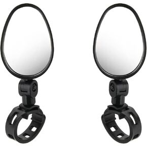 Cosmos 2 Pcs Bike Mirror Acrylic Plane Mirror Cycling Rear View Mirror 360 Degree Adjustable Rotatable Handlebar Safety Mirror for Most Mountain Road Bike Bicycle