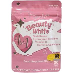 You Glow Babe Beauty White 4 in 1 Glutathione Capsules, 30 Count