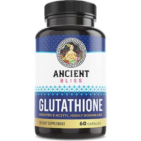 Ancient Bliss S-Acetyl Glutathione Supplement Cellular Antioxidant & Immune Support Supplement, Joint Support Supplement for Men & Women (60 Capsules)