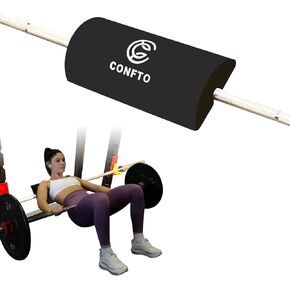 Hip Thrust Back Support Fitness Equipment, Transform Squat Rack Barbell Bar into Hip Thrust Machine, Hip Thrust Bench for Full-Body Workout, Fits Standard Olympic Barbell Bar