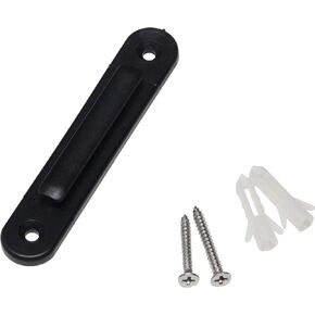 FixtureDisplays® Wall Mounted Retractable Stanchion Belt Receiver - Black 12004-12-FBA