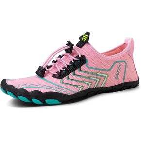 Water Shoes for Men and Women Barefoot Quick-Dry Aqua Sock Outdoor Athletic Sport Shoes for Kayaking, Boating, Hiking, Surfing, Walking (L-Pink, 38)