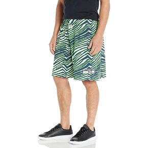 Zubaz NFL Men's Classic Zebra Print Shorts with Team Logo